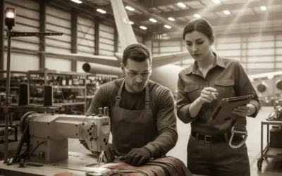 Pracownik produkcji lotniczej w Holandii