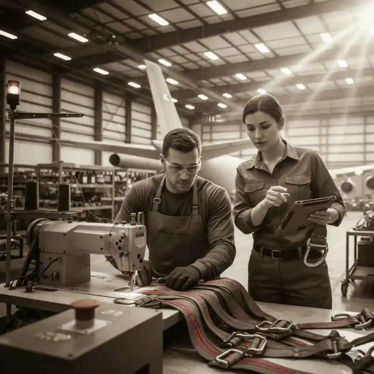 Pracownik produkcji lotniczej w Holandii