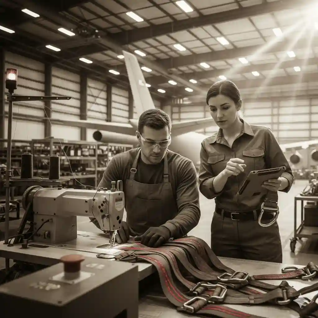 Pracownik produkcji lotniczej w Holandii