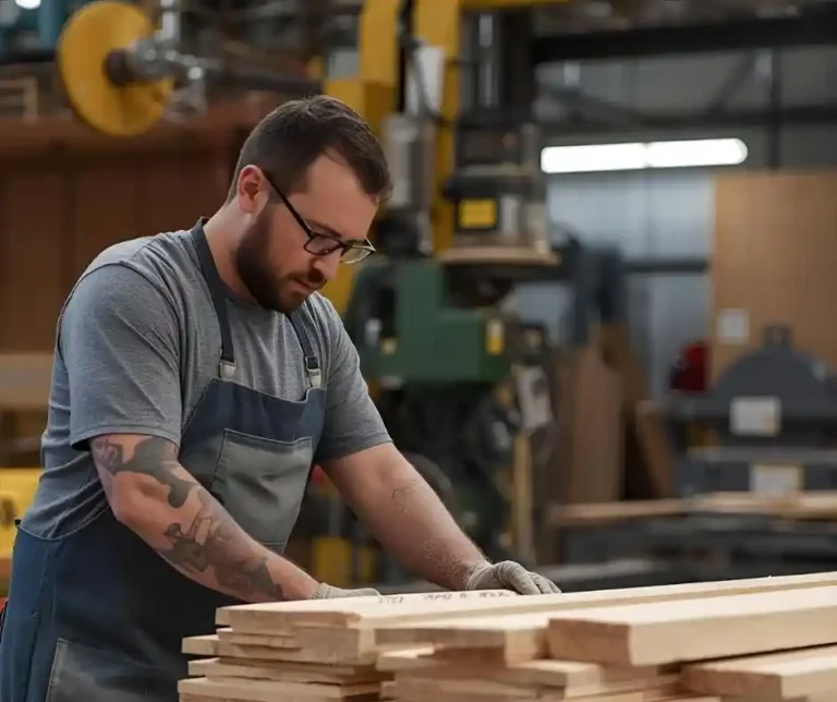 Pracownik tartaku w Niemczech