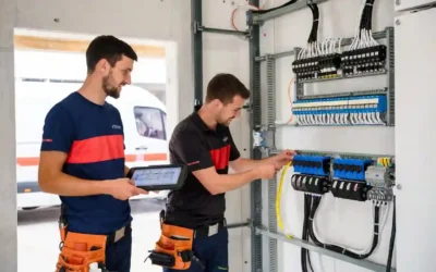 Elektryk budowlany Niemcy auto służbowe