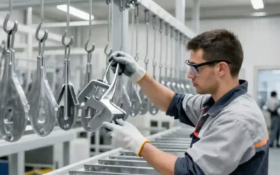 Lakiernik proszkowy zawieszanie elementów na haki Rottenburg