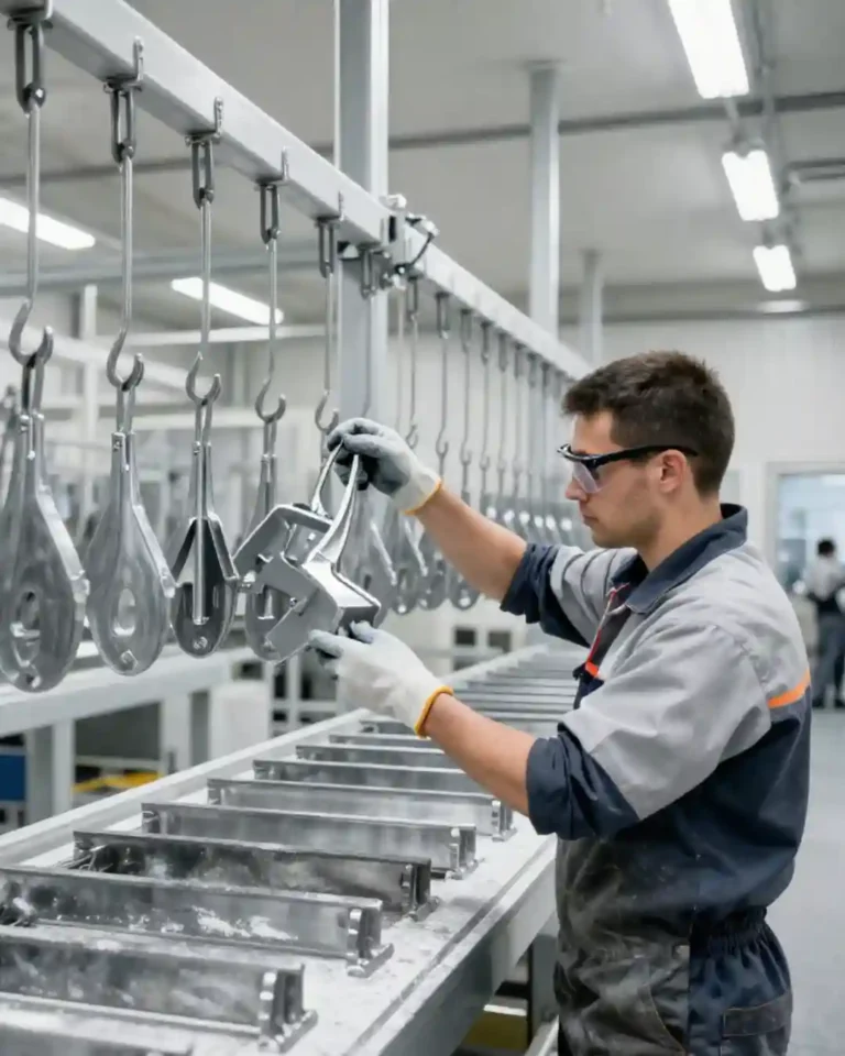 Lakiernik proszkowy zawieszanie elementów na haki Rottenburg