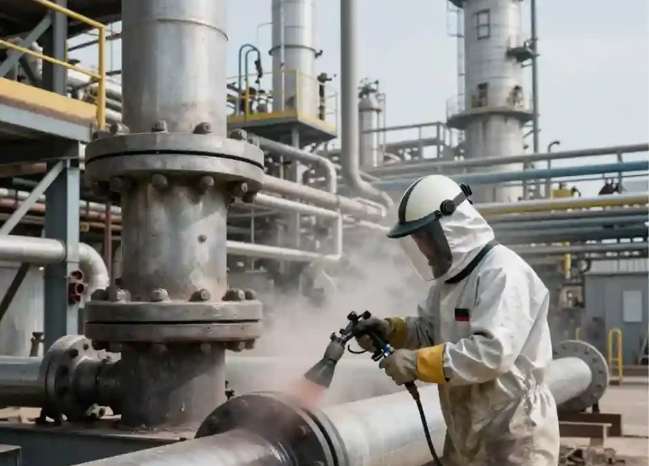 Piaskarz Niemcy Rafineria Ingolstadt Neustadt