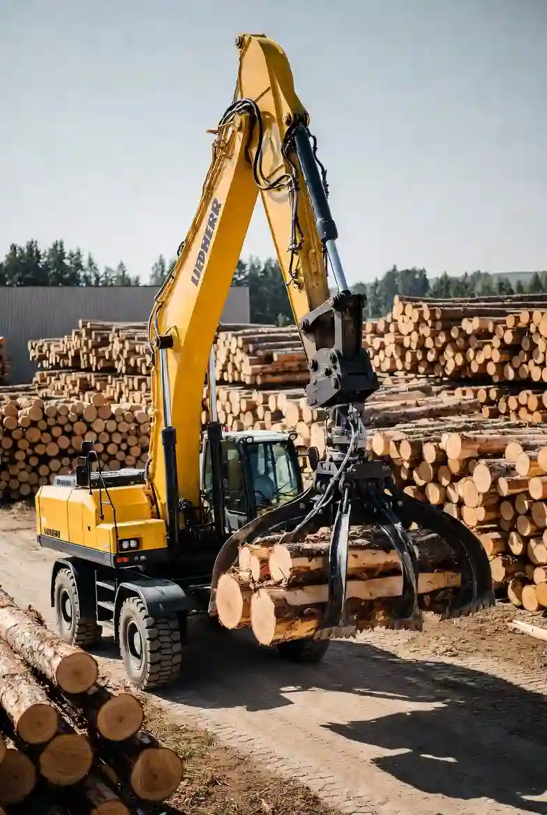 Praca operator koparki Liebherr Niemcy