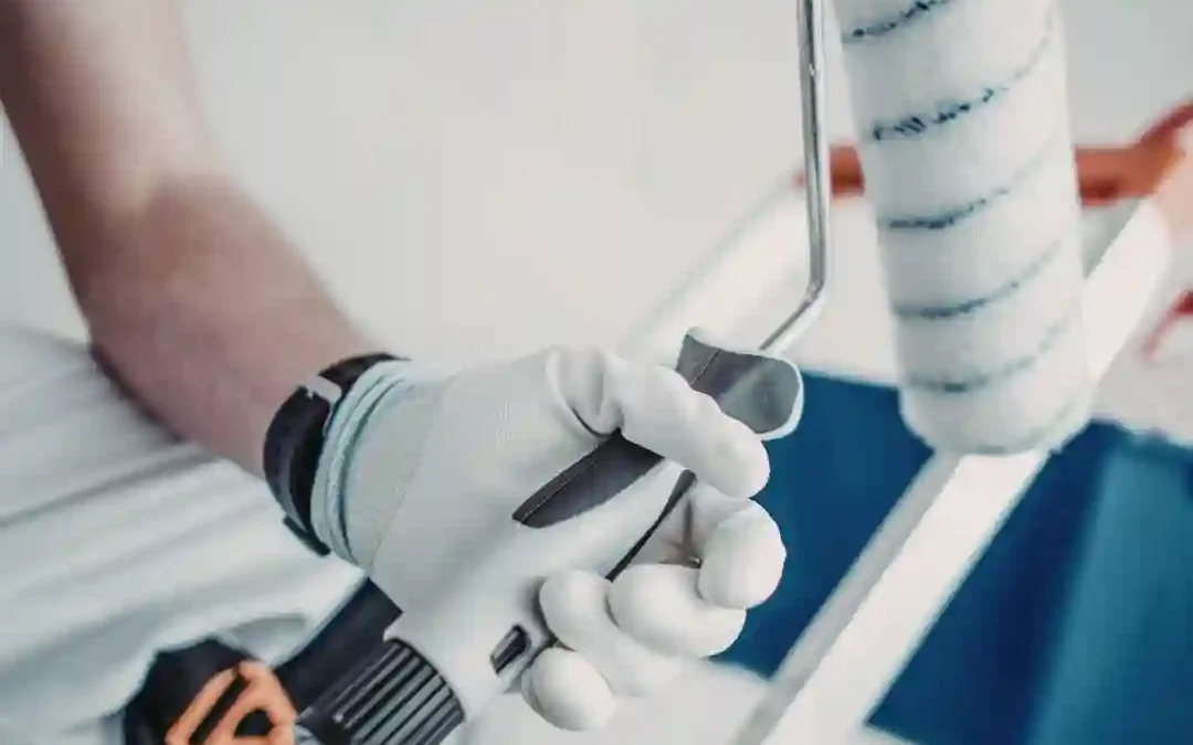 Malarz budowlany w restauracji Niemcy