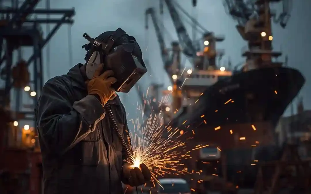 Spawacz Mag Rostock Niemcy dźwigi okrętowe