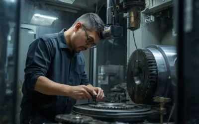 Operatora maszyny CNC produkcja kół zębatych