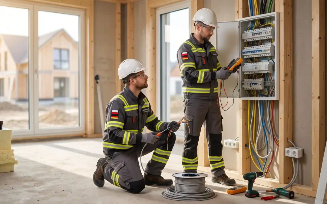Praca elektryk budowlany Frankfurt Bielefeld Lipsk Niemcy