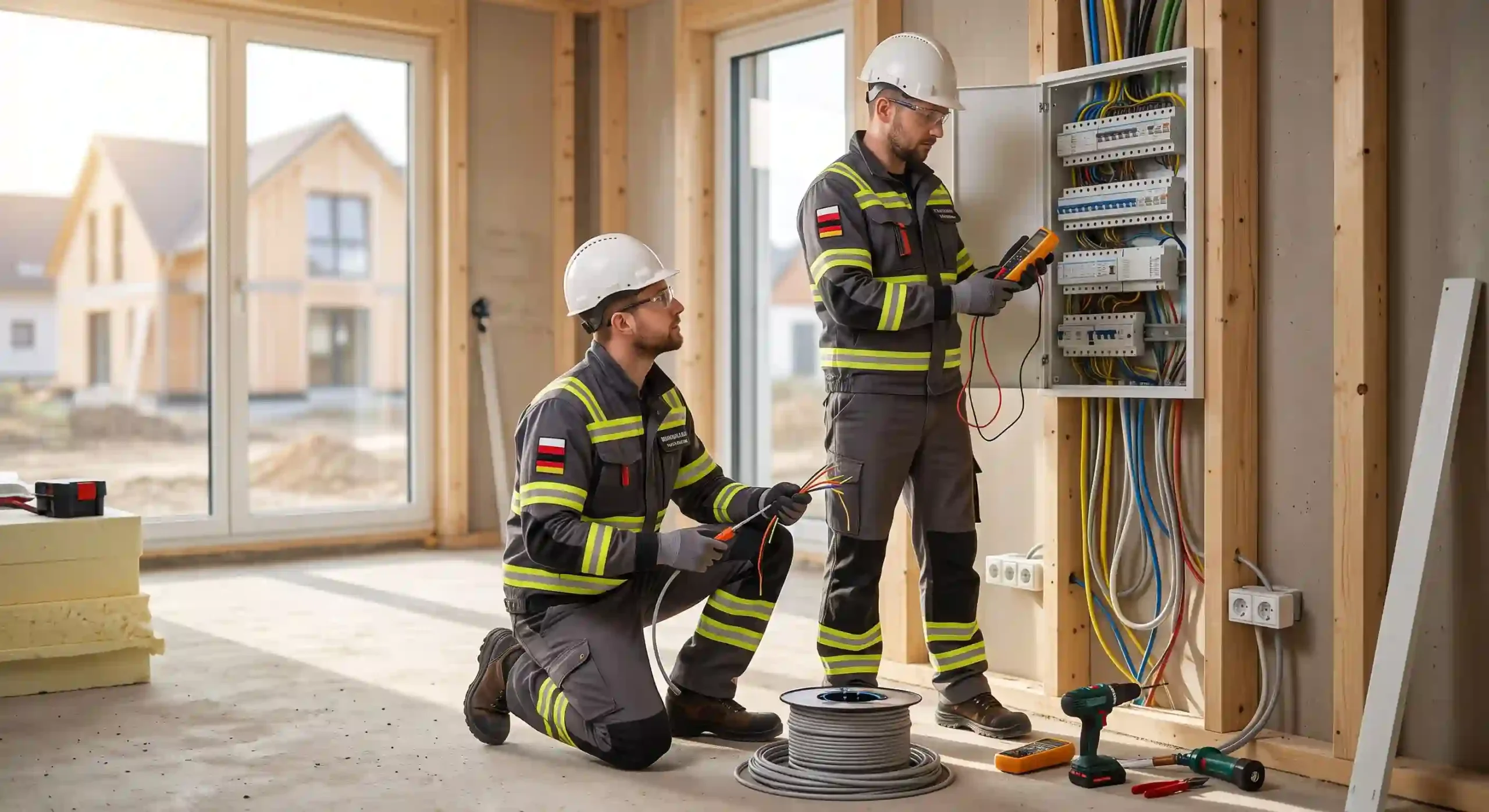 Praca elektryk budowlany Frankfurt Bielefeld Lipsk Niemcy
